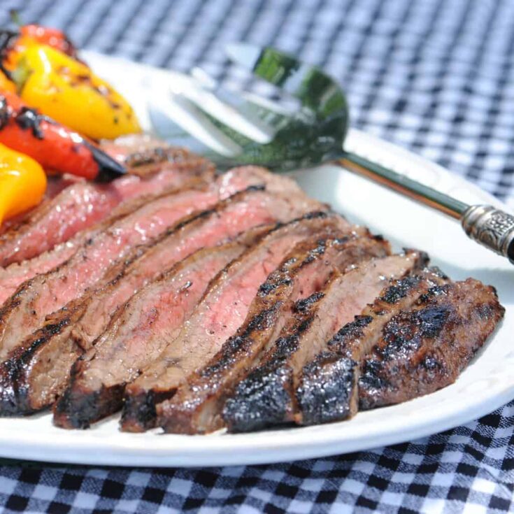 Grilled Flank Steak with Chocolate Chipotle Marinade