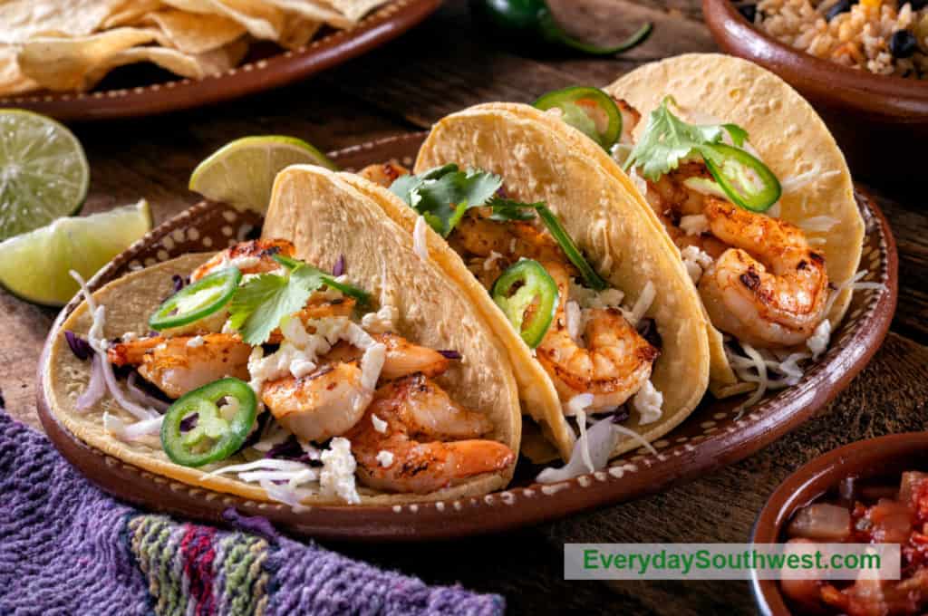 Grilled Shrimp Tacos with BBQ Dry Rub