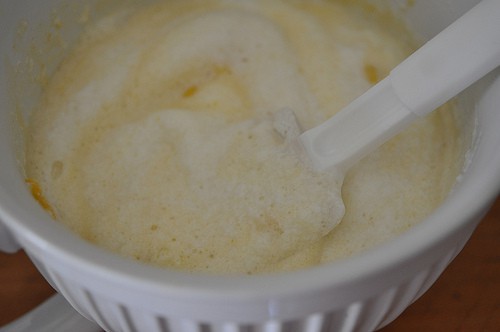 Fold remaining egg whites into Corn Fritter Recipe