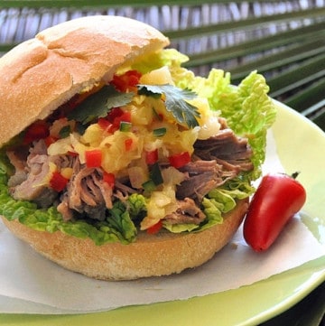 Kalua Pork Sandwich with Pineapple Salsa Recipe