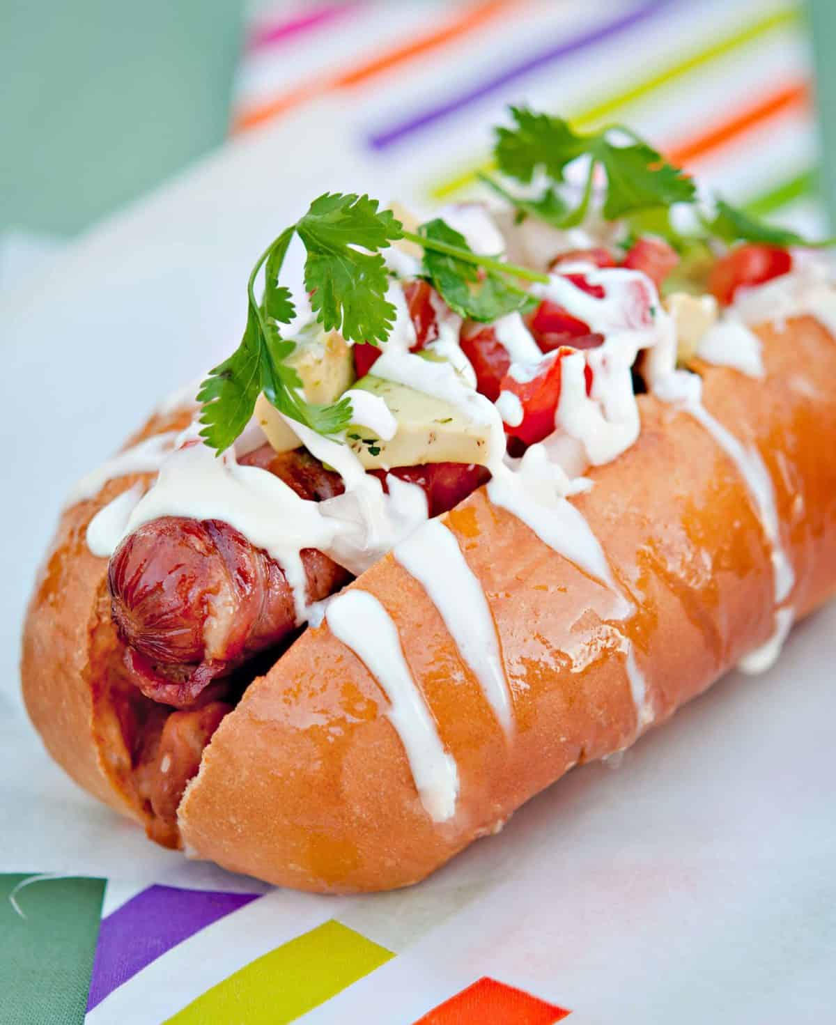 Bacon Wrapped Sonoran Hot Dogs