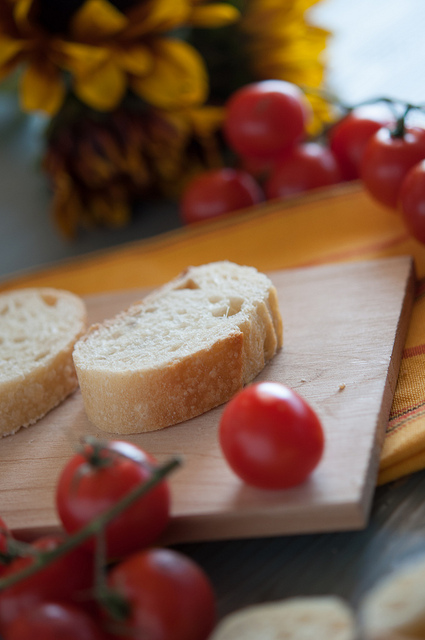 image Bread for Tuscan  Bacon Lettuce and Tomato  Guacamole Bites