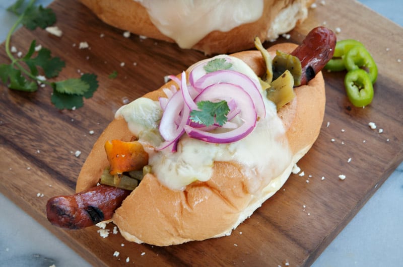 Southwest Green Chile Cheese Hot Dog Recipe