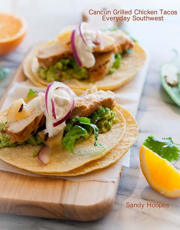 Cancun Grilled Chicken Tacos Citrus Chile Marinade