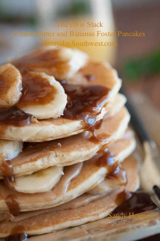 Peanut Butter and Bananas Foster Pancakes