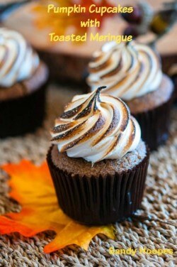 Easy Pumpkin Cupcakes with Toasted Meringue Frosting