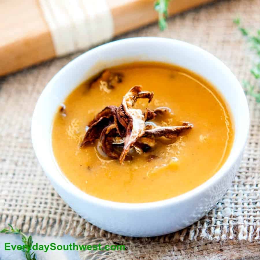 Mushroom Garnish for Soup Thanksgiving Soup Recipe