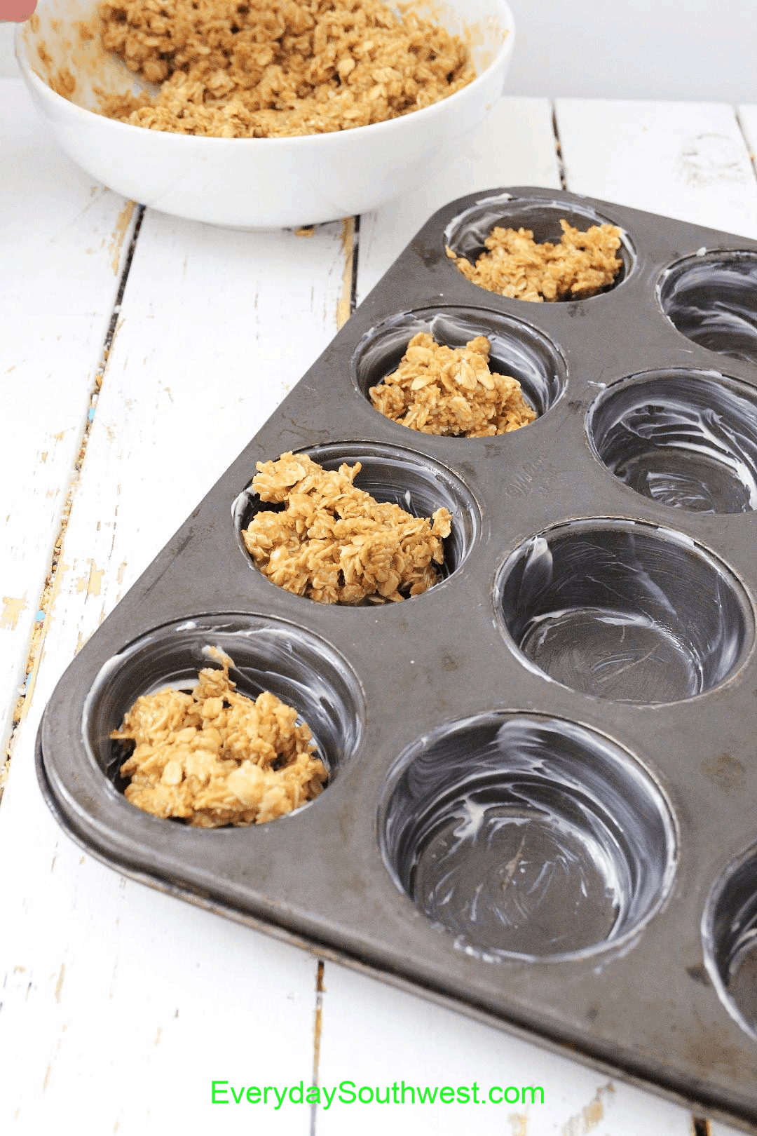 Nutty Oat Crust in a Muffin Pan