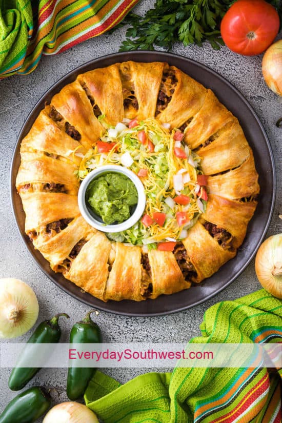 Taco Ring Recipe with Crescent Rolls Everyday Southwest