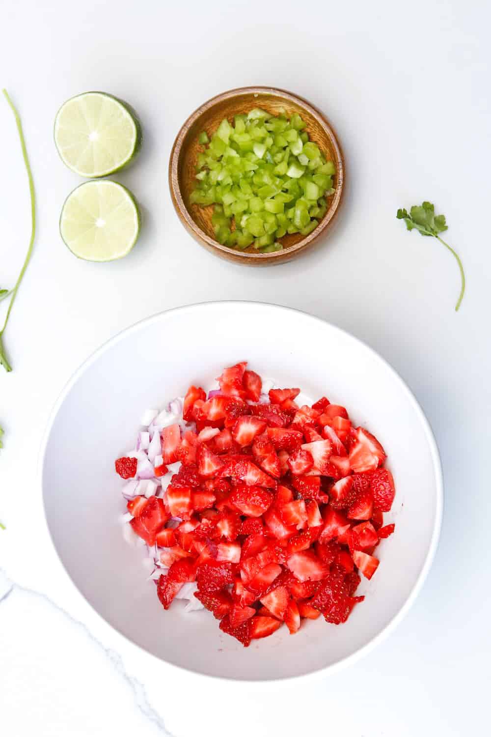 How to make fruit salsa with strawberries and jalapeno -Everyday Southwest