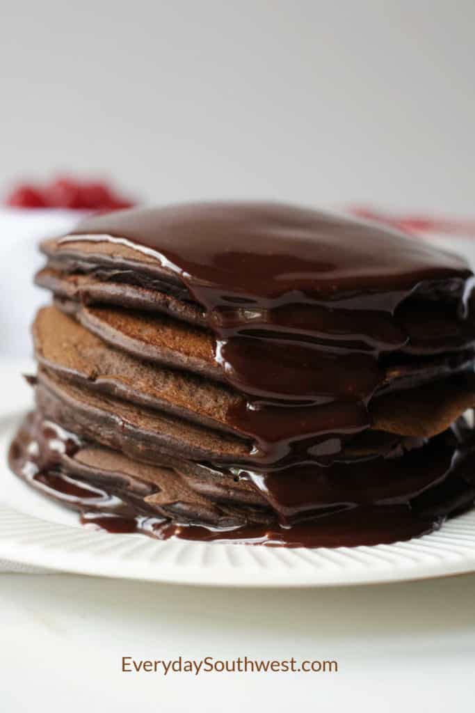 Chocolate Pancakes with Nutella Ganache