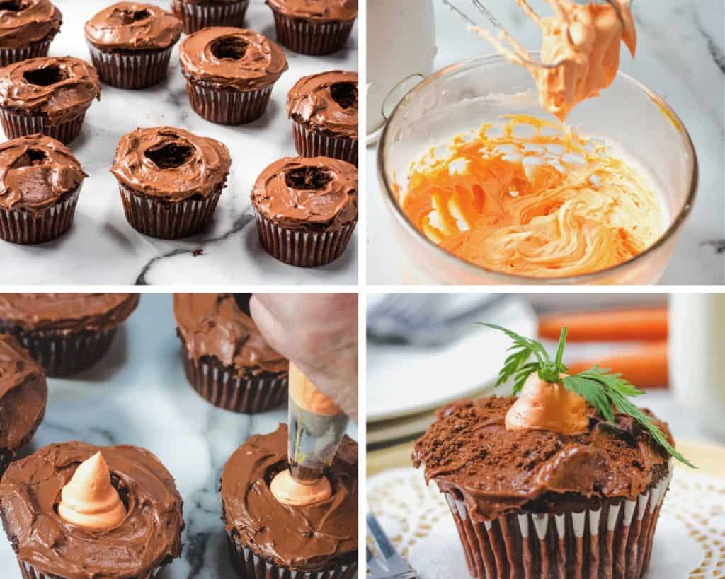How to Make Carrot Patch Cupcakes Step by Step Photos