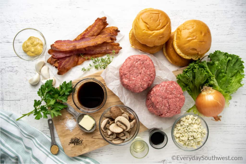 Ingredients for Ultimate Steakhouse Burger