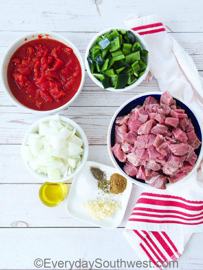 Ingredients for Carne Picada Recipe