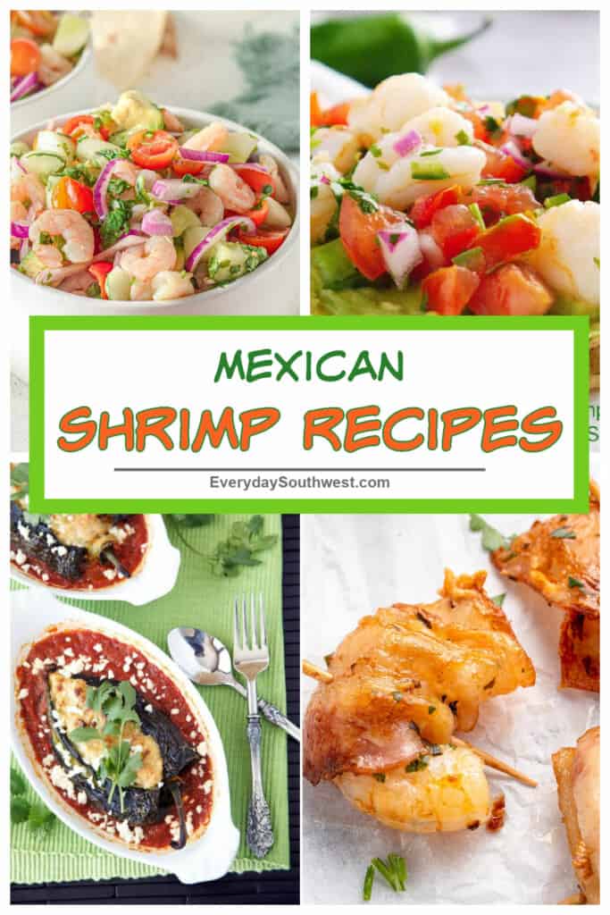 Mexican Shrimp Recipes for tacos, burritos, shrimp cocktails and more.