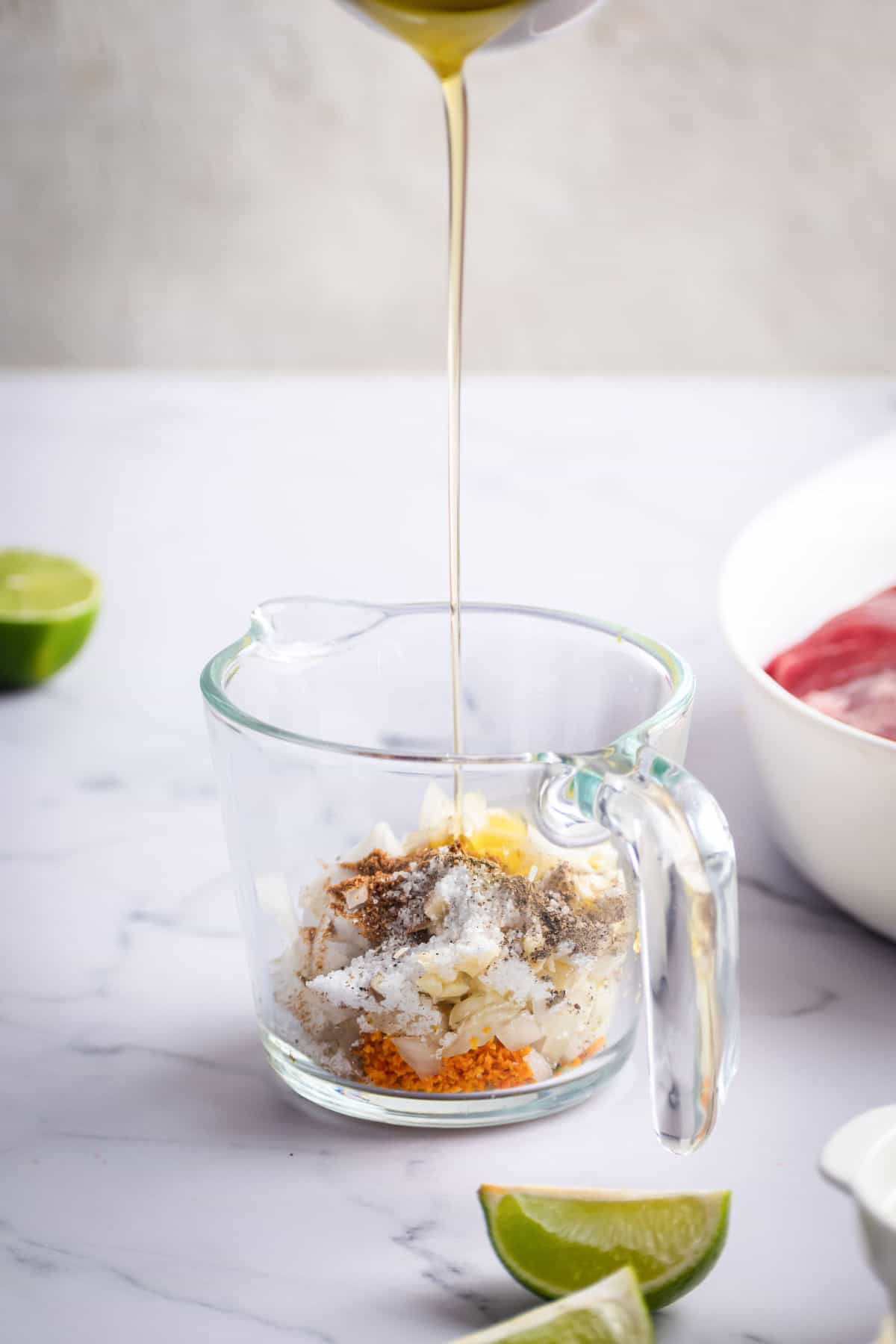Ingredients for Carne Asada Steak Fajitas