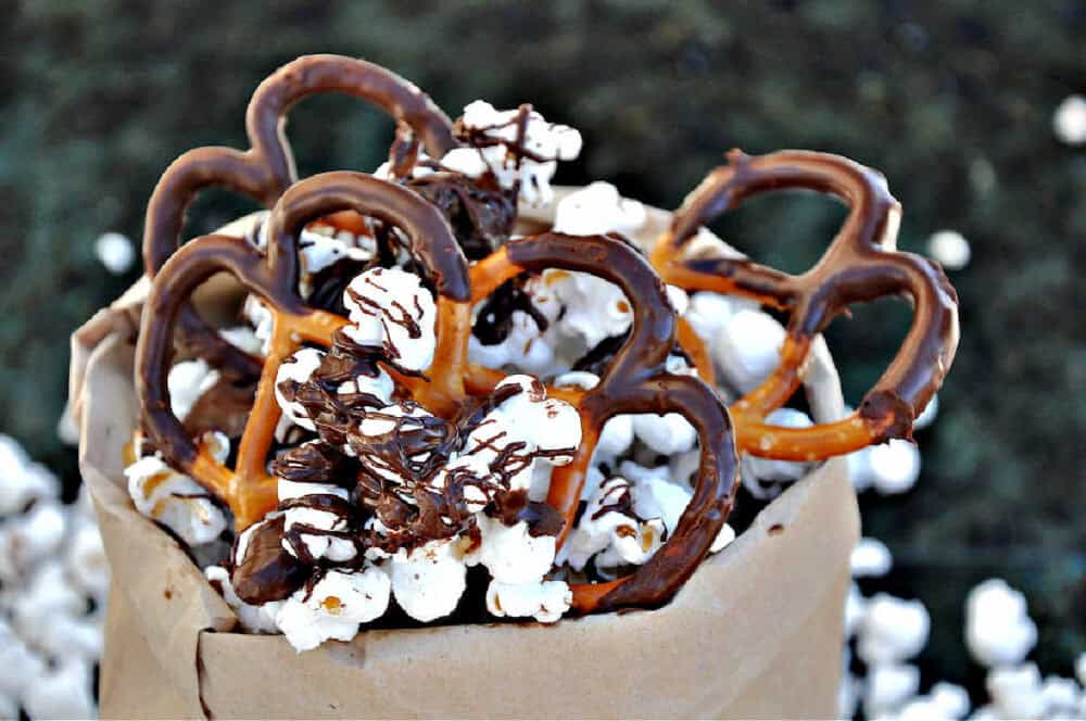 Best Chocolate Covered Pretzels and Popcorn in Gift Bag