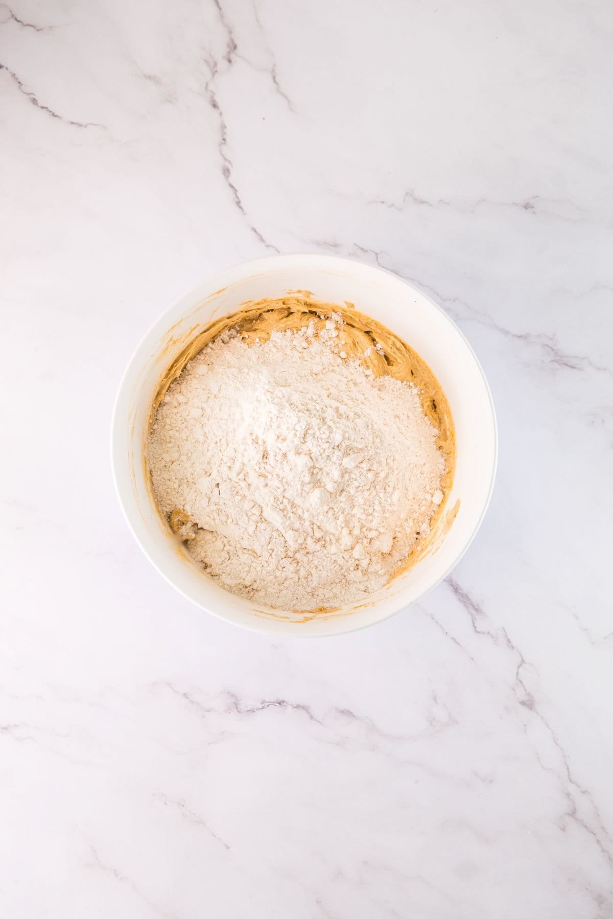 Incorporating dry ingredients.