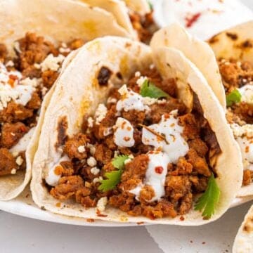 Homemade Chorizo Tacos.