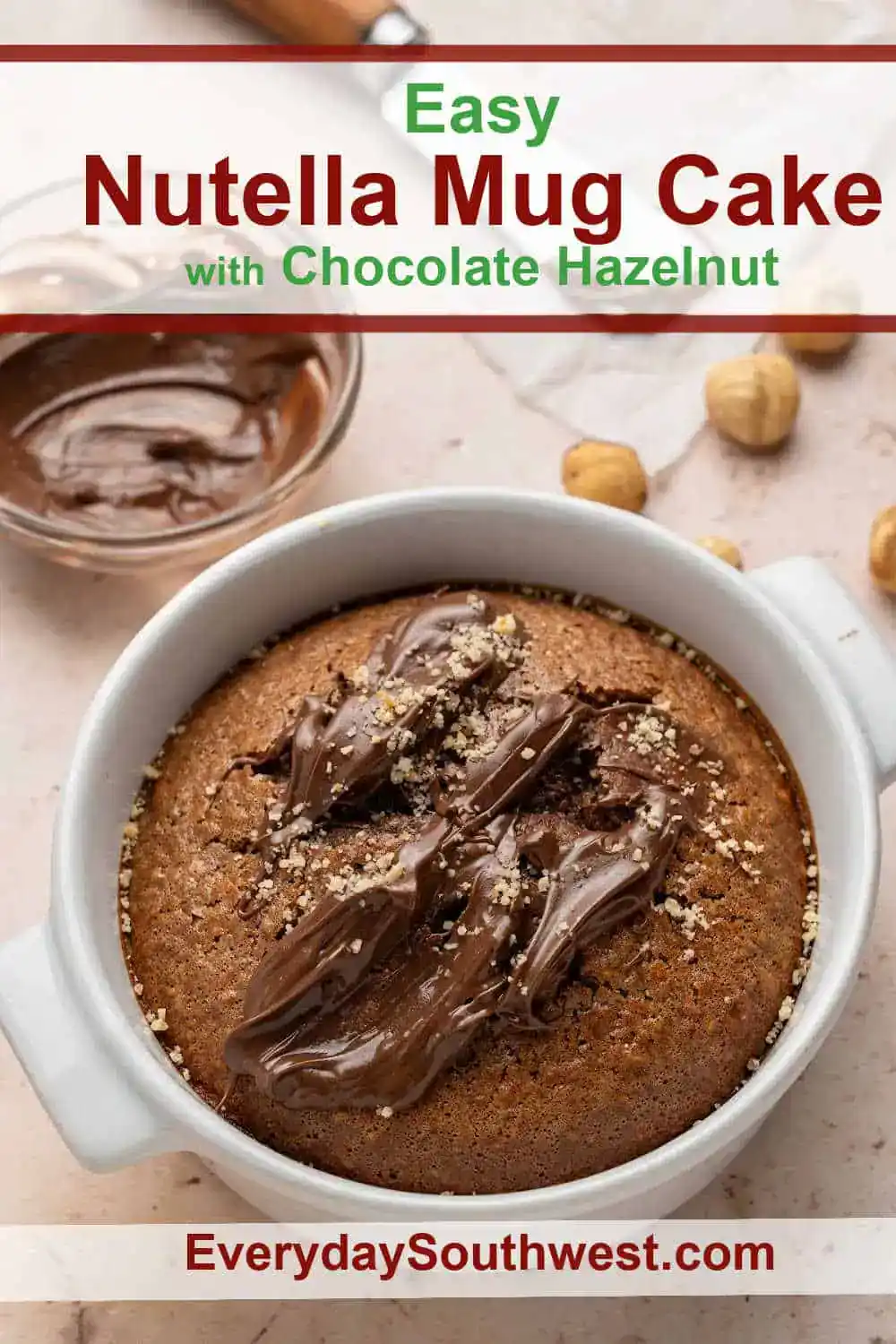 Nutella Mug Cake Dessert for One