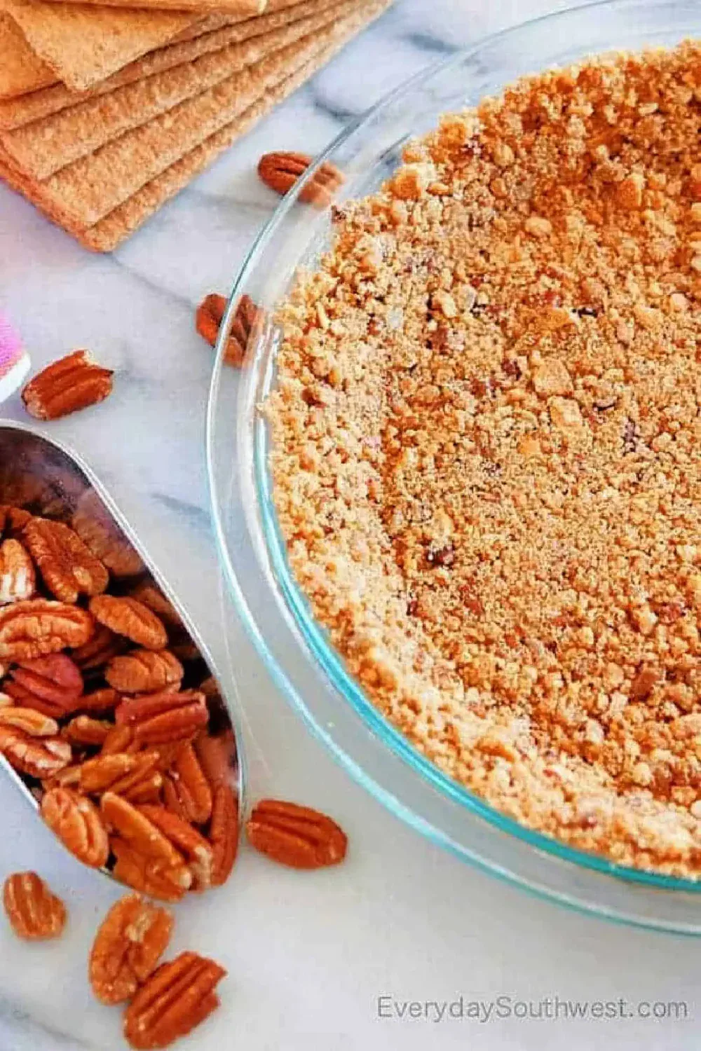 The Ultimate Graham Cracker Pie Crust with Pecans and a hint of cinnamon